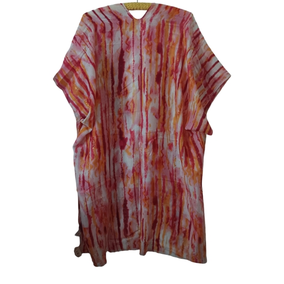 Red Kimono Beach Cover Up - Picture 4 of 9